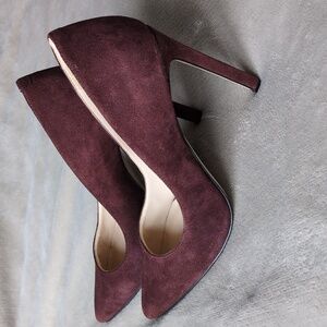 Nine west maroon/brown heels